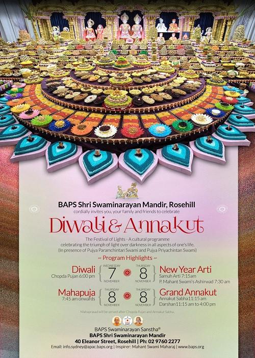 BAPS Diwali and Annakut Hindu Council of Australia